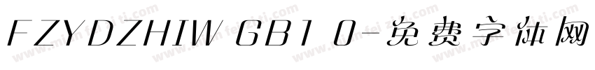 FZYDZHIW GB1 0字体转换